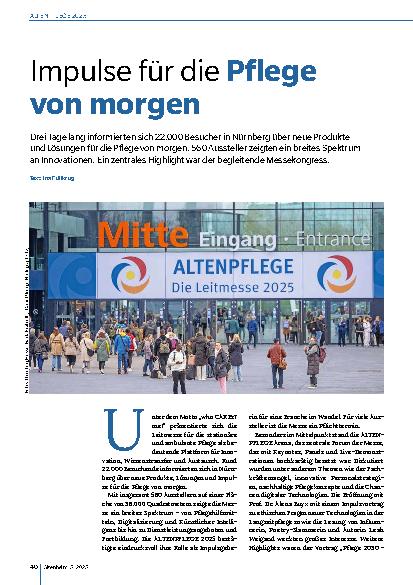 Vorschauseite 1: Impulse für die Pflege von morgen