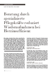 Vorschauseite 1: Beratung durch spezialisierte Pflegekräfte reduziert Wiederaufnahmen bei Herzinsuffizienz.