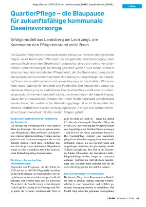 Vorschauseite 1: QuartierPflege – die Blaupause für zukunftsfähige kommunale Daseinsvorsorge