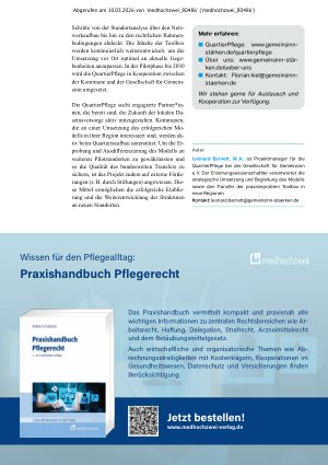Vorschauseite 4: QuartierPflege – die Blaupause für zukunftsfähige kommunale Daseinsvorsorge