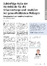 Vorschauseite 1: Zukünftige Rolle der EU-Behörde für die Krisenvorsorge und -reaktion bei gesundheitlichen Notlagen