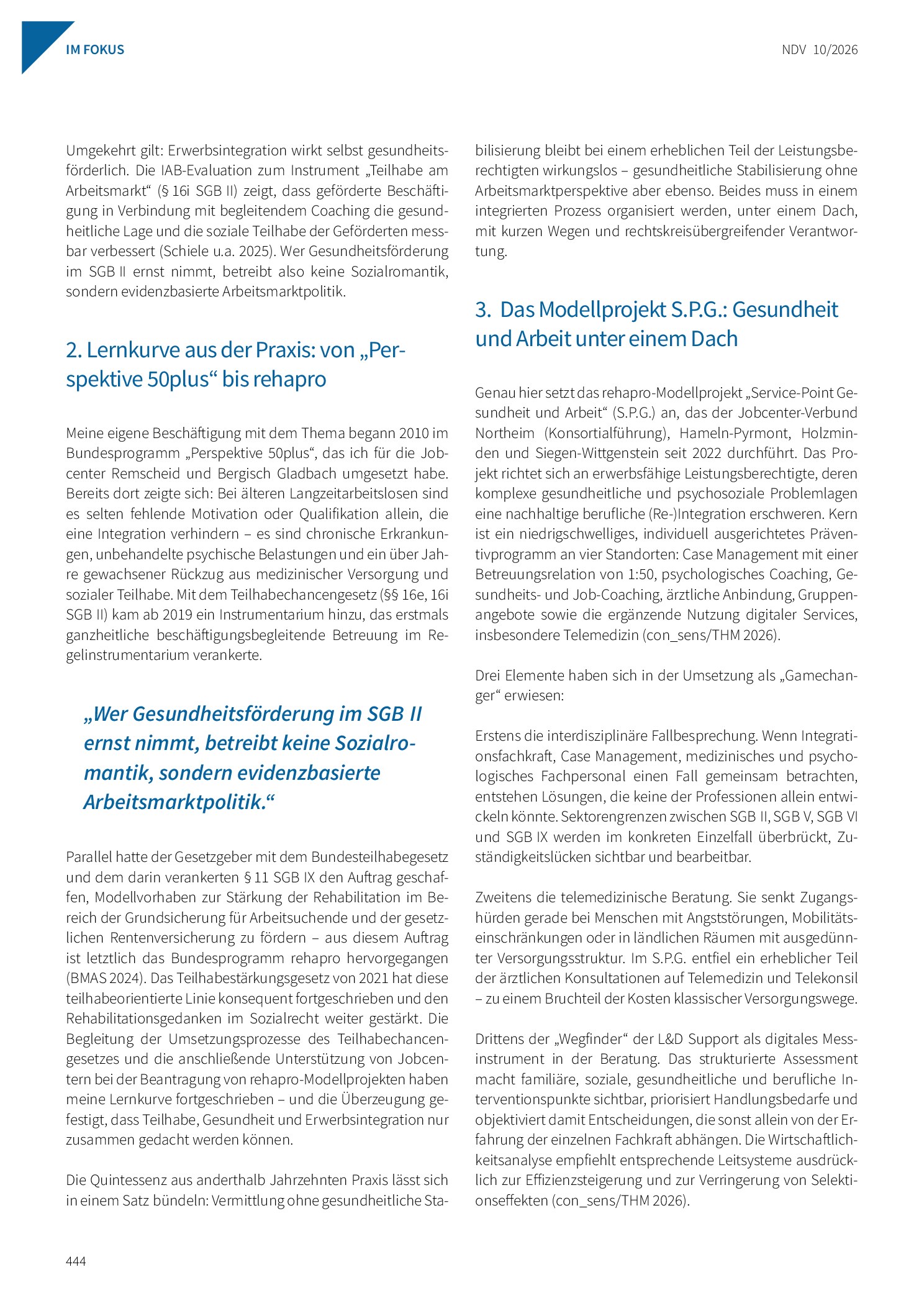 Vorschauseite 2: In Gesundheit investieren heißt in Arbeit investieren. Erfahrungen aus dem rehapro-Modellprojekt „Service-Point Gesundheit und Arbeit“ und Perspektiven für die Freie Förderung nac…