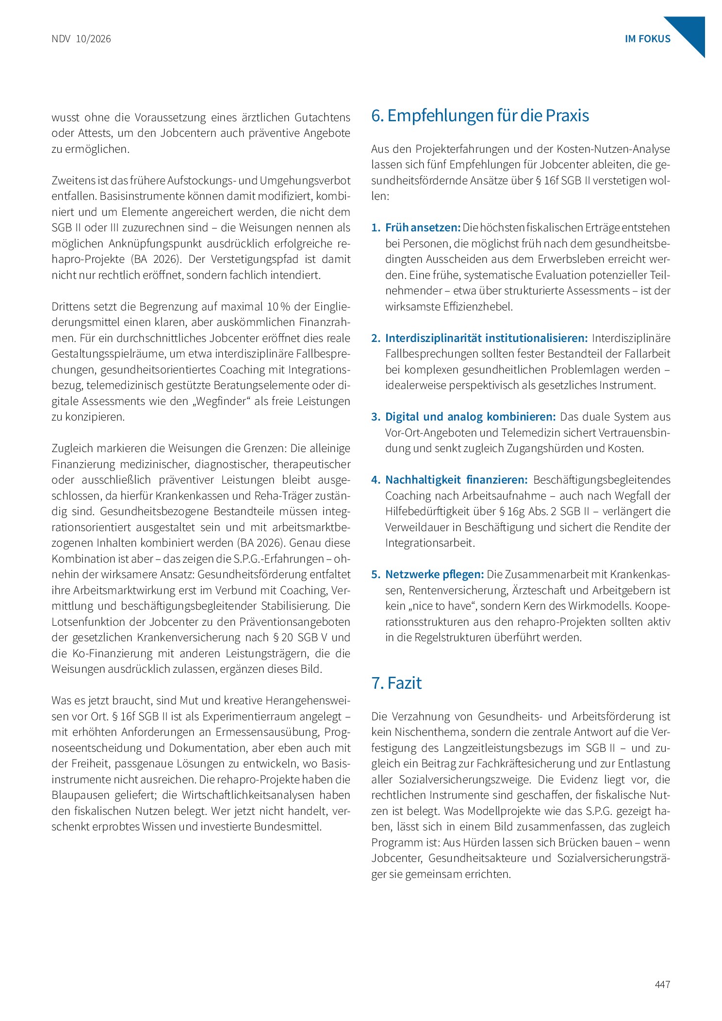 Vorschauseite 5: In Gesundheit investieren heißt in Arbeit investieren. Erfahrungen aus dem rehapro-Modellprojekt „Service-Point Gesundheit und Arbeit“ und Perspektiven für die Freie Förderung nac…
