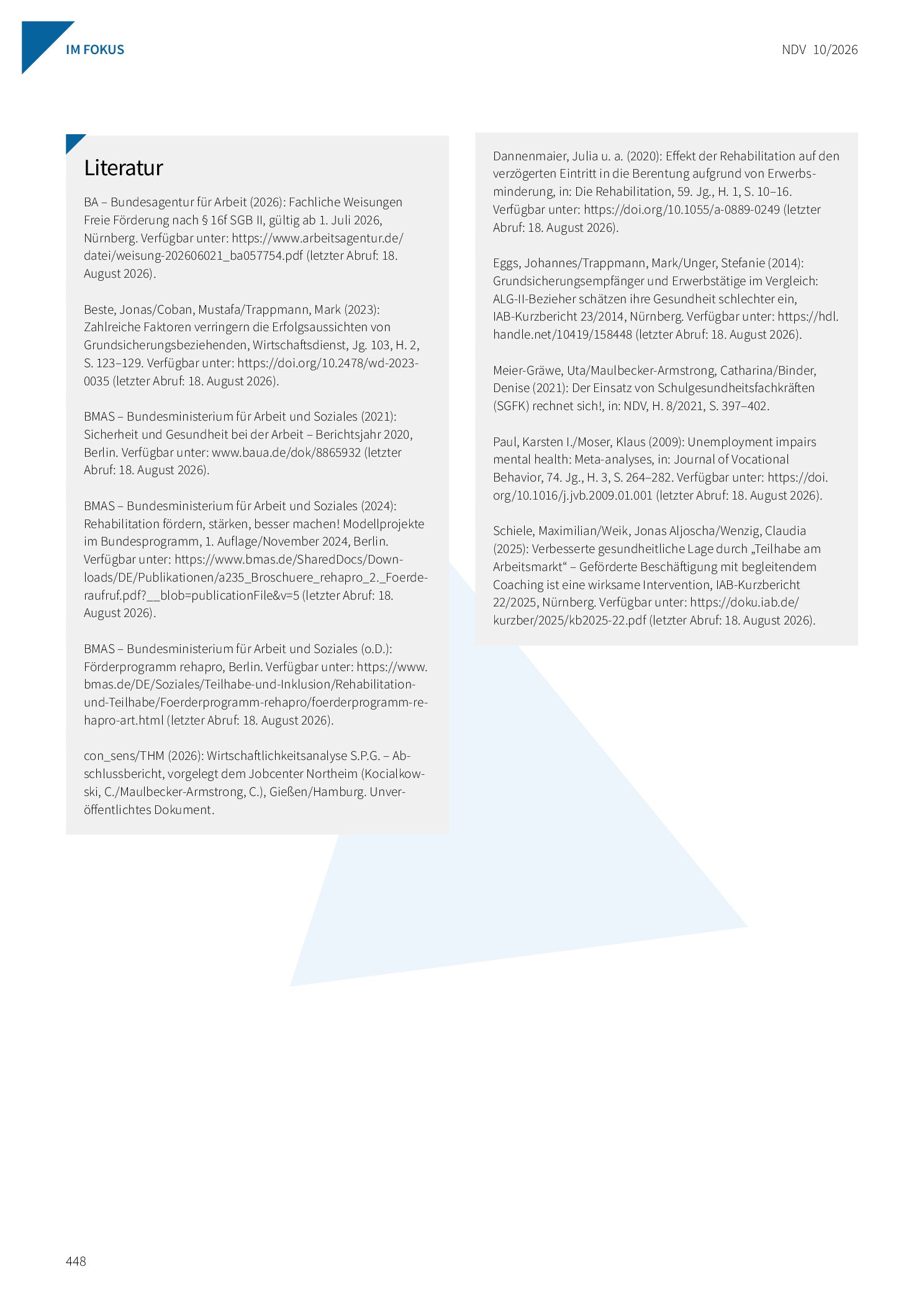 Vorschauseite 6: In Gesundheit investieren heißt in Arbeit investieren. Erfahrungen aus dem rehapro-Modellprojekt „Service-Point Gesundheit und Arbeit“ und Perspektiven für die Freie Förderung nac…