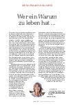 Vorschauseite 1: Wer ein Warum zu leben hat ...