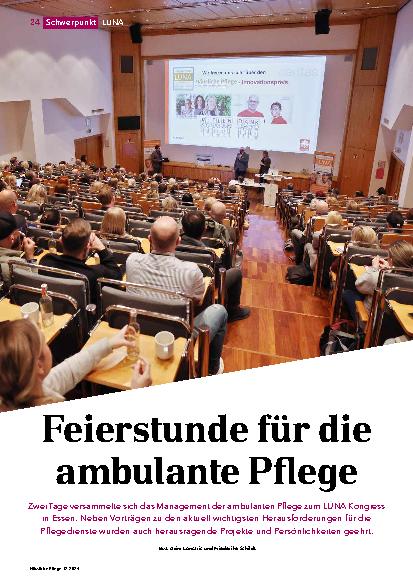 Vorschauseite 1: Feierstunde für die ambulante Pflege