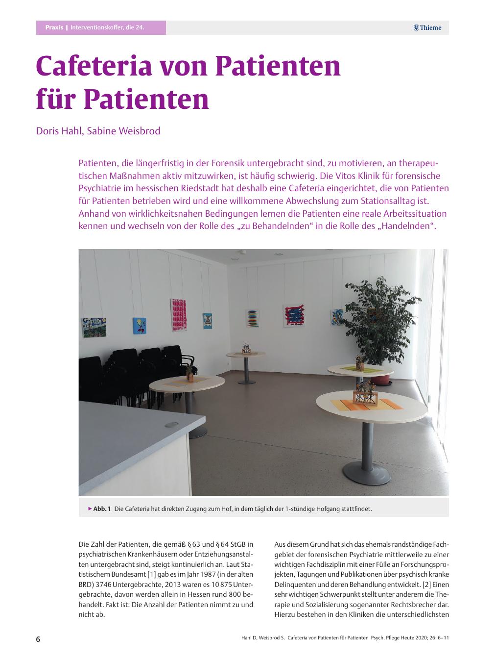 Vorschauseite 1: Cafeteria von Patienten für Patienten