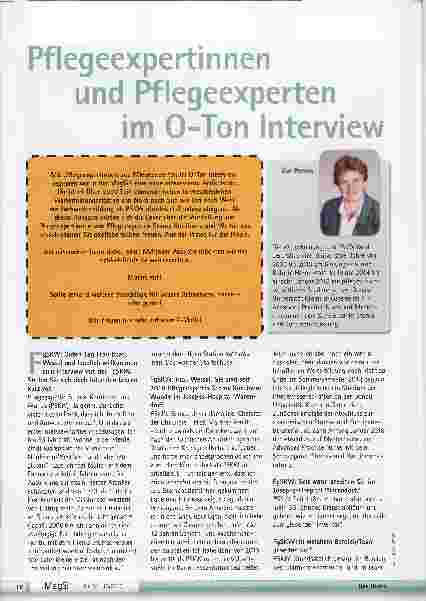 Vorschauseite 1: Pflegeexpertinnen und Pflegeexperten im O-Ton Interview