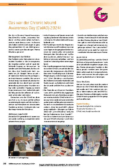 Vorschauseite 1: Das war der Chronic Wound Awareness Day (CWAD) 2024!