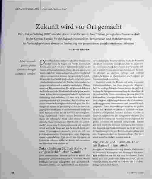 Vorschauseite 1: Zukunft wird vor Ort gemacht.