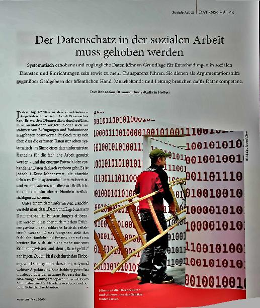 Vorschauseite 1: Der Datenschatz in der sozialen Arbeit muss gehoben werden.