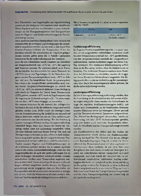 Vorschauseite 2: Etablierung eines Gefriertransports mit qualifizierten Boxen in einer Krankenhausapotheke