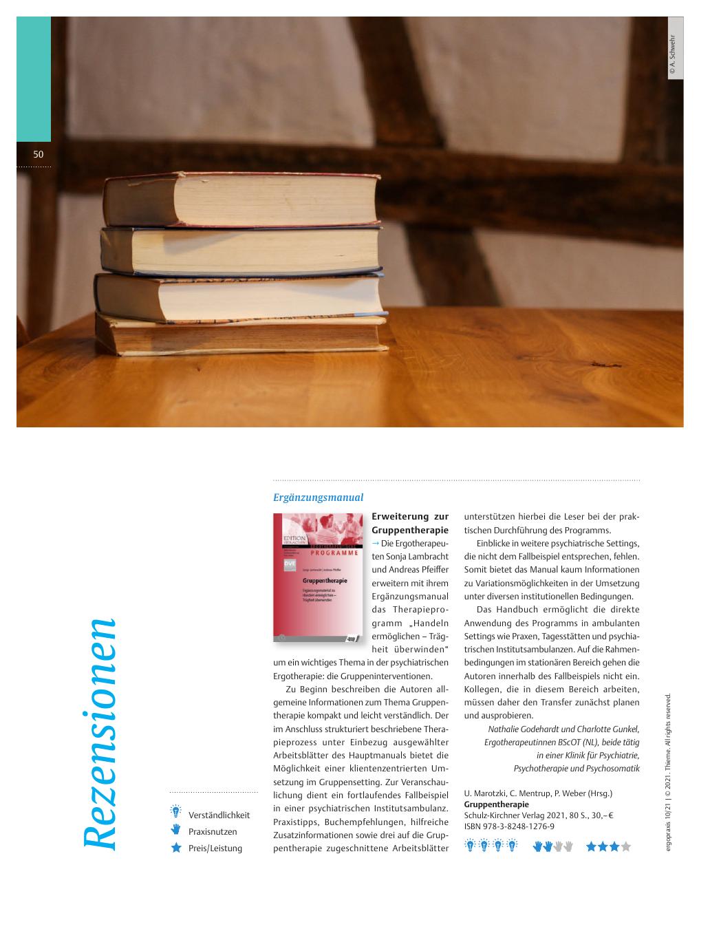 Vorschauseite 1: Ergänzungsmanual – Erweiterung zur Gruppentherapie