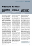 Vorschauseite 1: Urteile und Beschlüsse