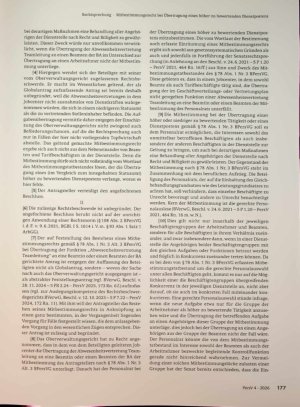 Vorschauseite 2: Zum Personalvertretungsrecht Mitbestimmungsrecht bei Übertragung eines höher zu bewertenden Dienstpostens