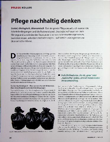Vorschauseite 1: Pflege nachhaltig denken