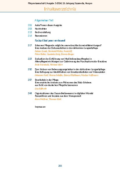 Vorschauseite 3: Pflegewissenschaft 5-2024