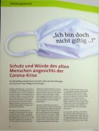 Vorschauseite 1: Schutz und Würde des alten Menschen angesichts der Corona-Krise