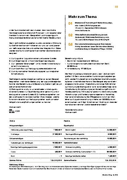 Vorschauseite 2: Stabile Finanzen statt Schieflage