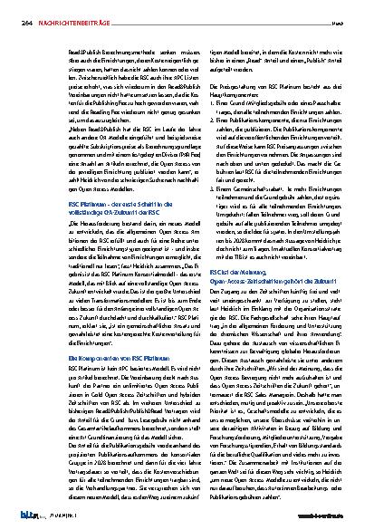 Vorschauseite 3: Die RSC läutet das Ende der transformativen Reise zu Open Access ein.