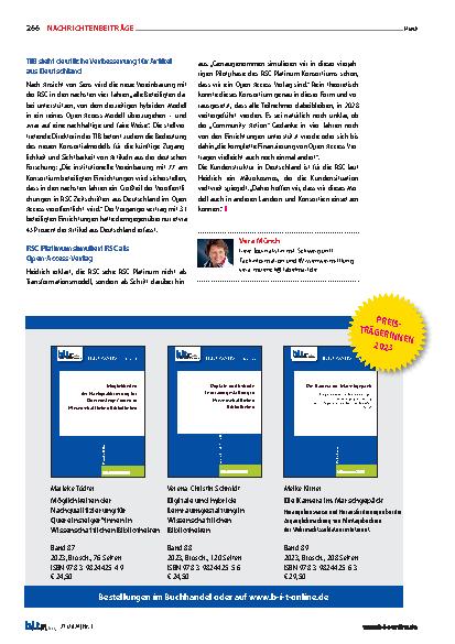 Vorschauseite 5: Die RSC läutet das Ende der transformativen Reise zu Open Access ein.