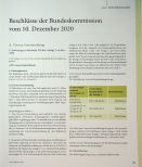 Vorschauseite 1: Beschlüsse der Bundeskommission vom 10. Dezember 2020
