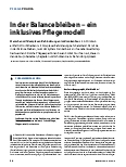 Vorschauseite 1: In der Balance bleiben – ein inklusives Pflegemodell