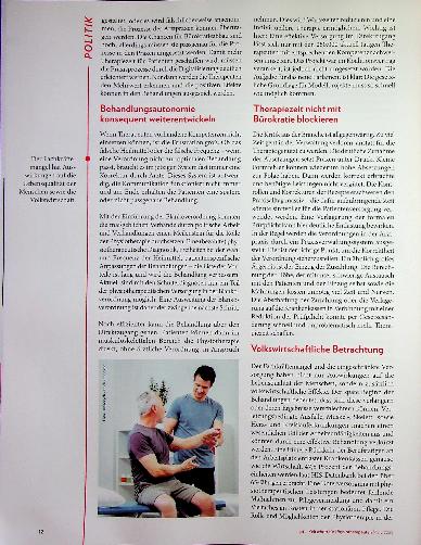 Vorschauseite 3: Die Zeit drängt Für eine starke Physiotherapie