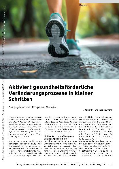Vorschauseite 1: Aktiviert gesundheitsförderliche CD I Veränderungsprozesse in kleinen Schritten. Das psychosoziale Programm GeduAk.