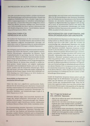 Vorschauseite 5: Depression im Alter Fokus Männer