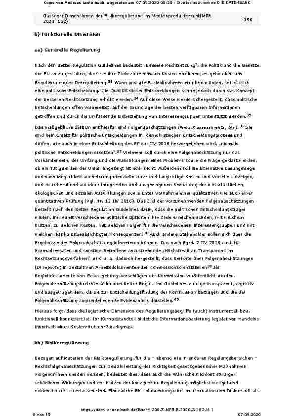 Vorschauseite 6: Dimensionen der Risikoregulierung im Medizinprodukterecht