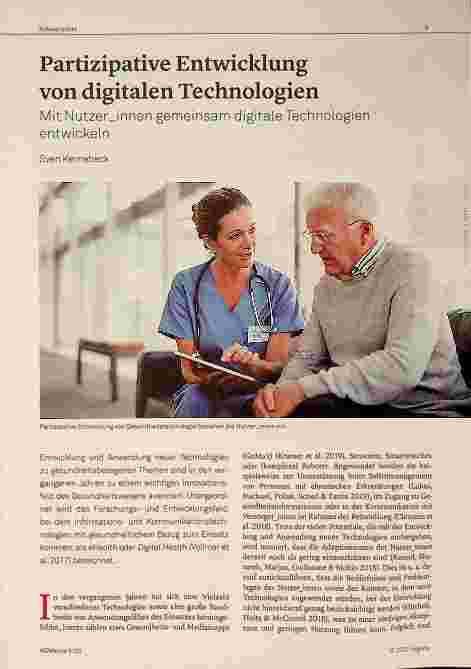 Vorschauseite 1: Partizipative Entwicklung von digitalen Technologien. Mit NutzerInnen gemeinsam digitale Technologien entwickeln.