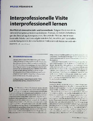 Vorschauseite 1: Interprofessionelle Visite interprofessionell lernen