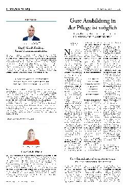 Vorschauseite 1: Gute Ausbildung in der Pflege ist möglich.
