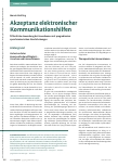 Vorschauseite 1: Akzeptanz elektronischer Kommunikationshilfen