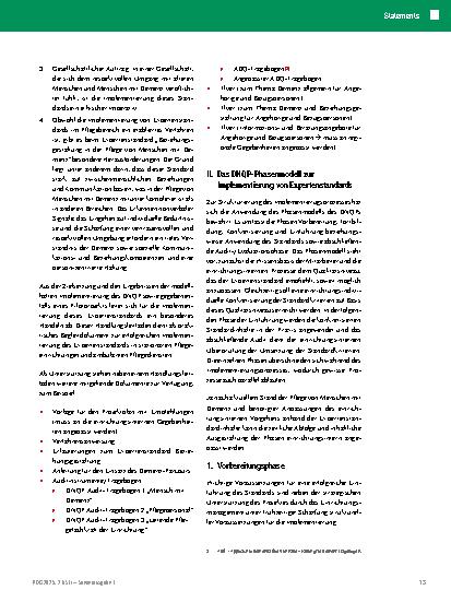 Vorschauseite 2: Expertenstandard zur Beziehungsgestaltung in der Pflege von Menschen mit Demenz