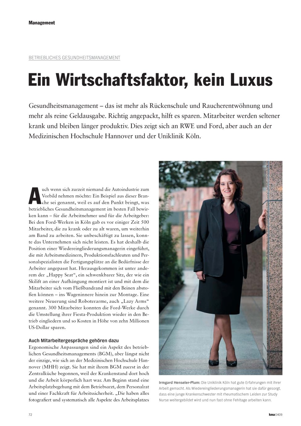Vorschauseite 1: Ein Wirtschaftsfaktor, kein Luxus