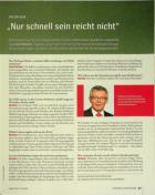 Vorschauseite 1: "Nur schnell sein reicht nicht."