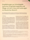 Vorschauseite 1: Empfehlungen zur Schnittstelle zwischen Eingliederungshilfe und Pflege mit dem Fokus auf Leistungen im häuslichen Bereich