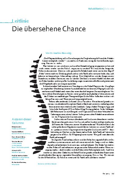Vorschauseite 1: Die übersehene Chance