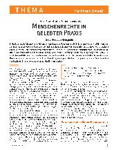 Vorschauseite 1: Menschenrechte in gelebter Praxis