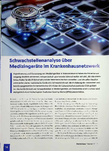Vorschauseite 1: Schwachstellenanalyse über Medizingeräte im Krankenhausnetzwerk