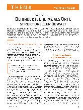 Vorschauseite 1: Behindertenheime als Orte struktureller Gewalt