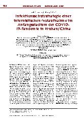 Vorschauseite 1: Infektionsschutzstrategie einer internistischen Notaufnahme im Anfangsstadium der COVID-19-Pandemie in Wuhan/China