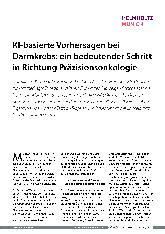 Vorschauseite 1: KI-basierte Vorhersagen bei Darmkrebs: ein bedeutender Schritt in Richtung Präzisionsonkologie