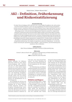 Vorschauseite 1: AKI – Definition, Früherkennung und Risikostratifizierung