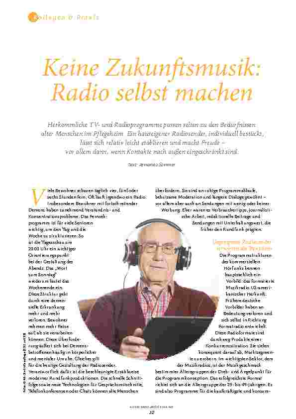 Vorschauseite 1: Keine Zukunftsmusik: Radio selbst machen