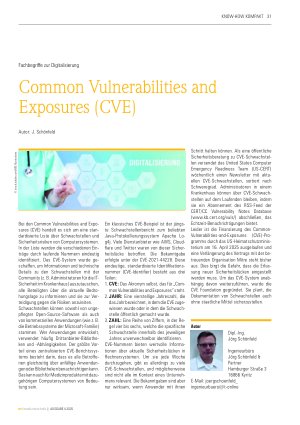Vorschauseite 1: Common Vulnerabilities and Exposures (CVE)
