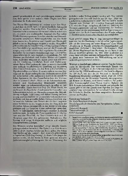 Vorschauseite 2: Überregulierung im Lebensmittelrecht? - Bayreuther FLMR-Herbstsymposium greift aktuelles Thema auf