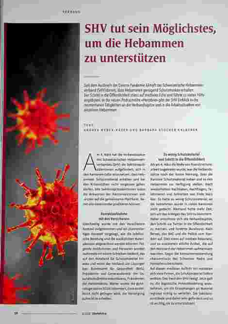 Vorschauseite 1: SHV tut sein Möglichstes, um die Hebammen zu unterstützen.